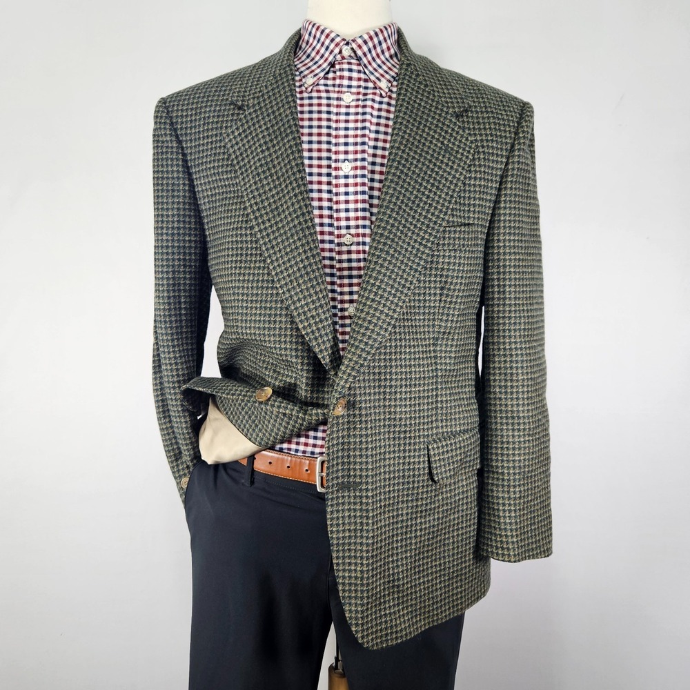 VTG John Alexander HartMarx Men's Sport Coat Blazer Two Button Tweed Wool 42S
